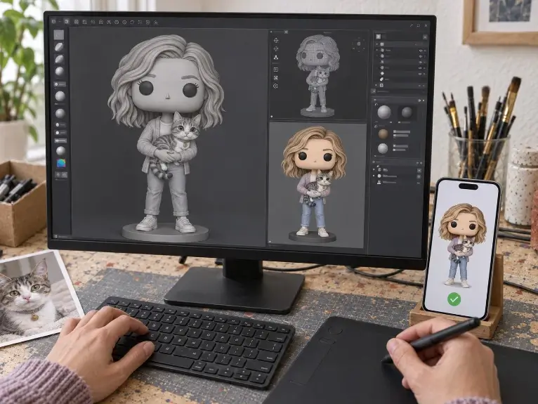 3D моделювання та погодження позиції фігурки людини з твариною
