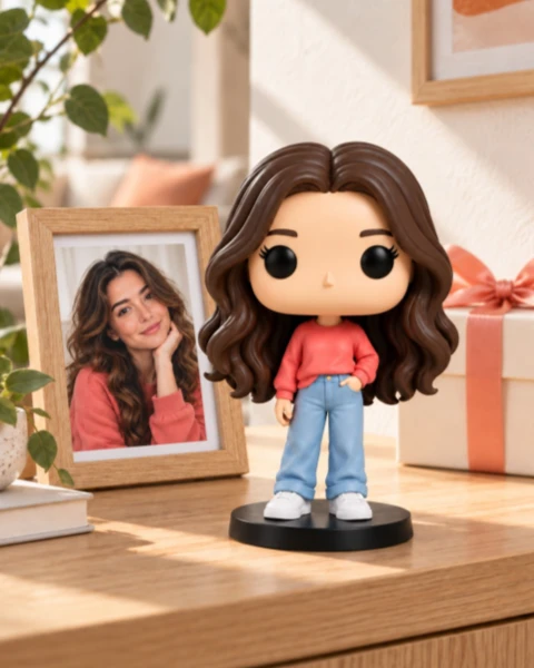 Персоналізована фігурка у стилі Funko Pop по фото замовника з іменною коробкою
