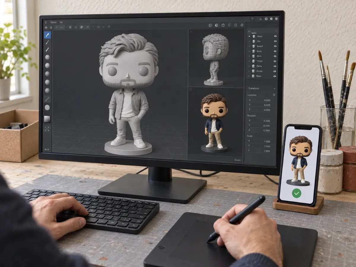 Узгодження цифрового 3D-макету фігурки перед друком